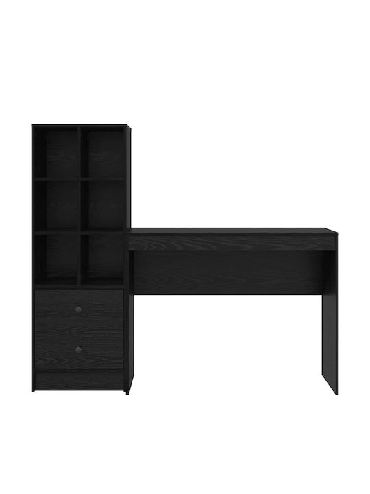 Desk Wooden Black Oak 100x40x76cm