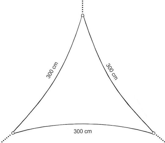 Триъгълник Shade Sail Бял 3x3x5m 180гр/кв.м