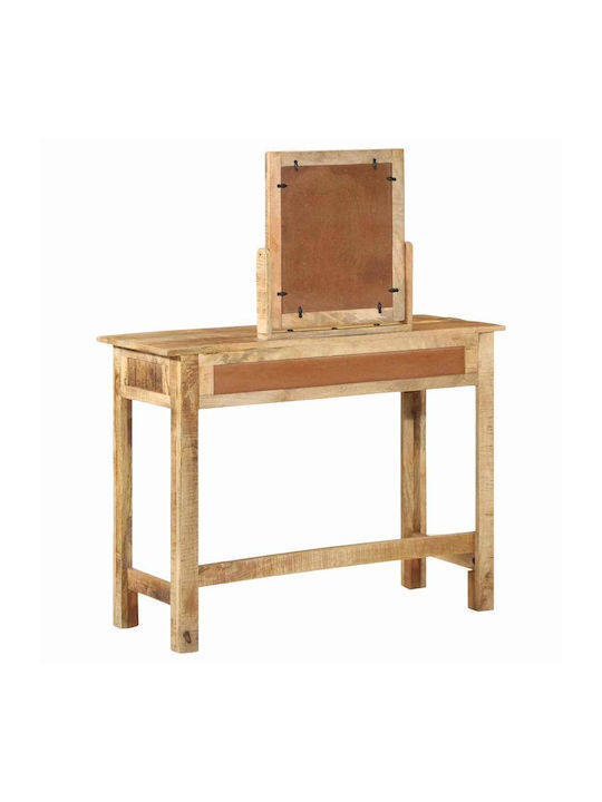 Schminktisch aus Massivholz Mango mit Spiegel 100x40x120cm