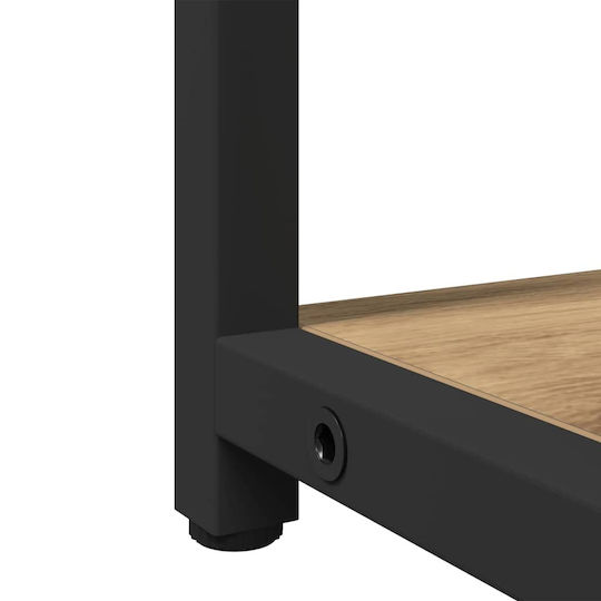 vidaXL Шкаф без Мивка със Огледало Д80xШ30xВ60см Walnut