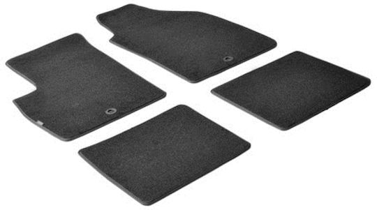 Lampa Σετ Μπροστινά και Πίσω Πατάκια 4τμχ για Fiat Panda Μαύρα