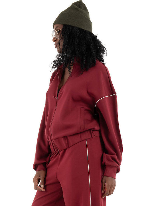 Mila Women's Sweatshirt Jacket Bordeaux