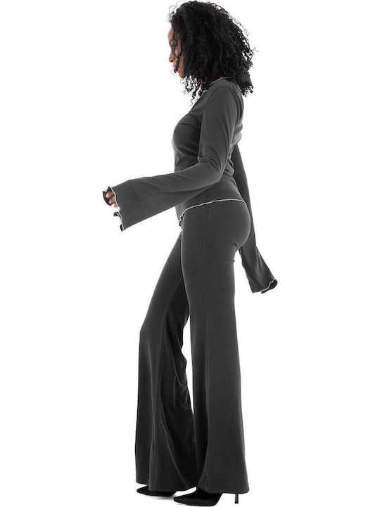 Damen Stoff Hose Black