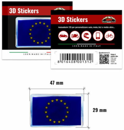Quattroerre Adhesive Flag for Car Europe 47 x 29cm