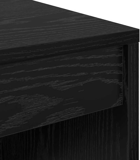 Desk Storage Space Drawer 2 Pcs Black Oak 3337298