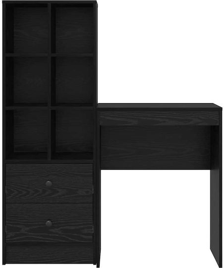 Desk Storage Space Drawer 2 Pcs Black Oak 3337298