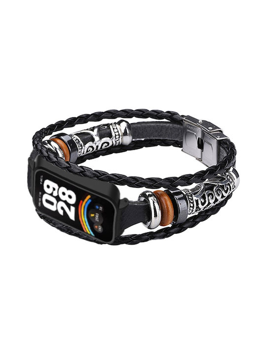 Δερμάτινη Λουράκι Xiaomi Smart Band 9 Active Xiaomi Redmi Band 3 Μαύρο