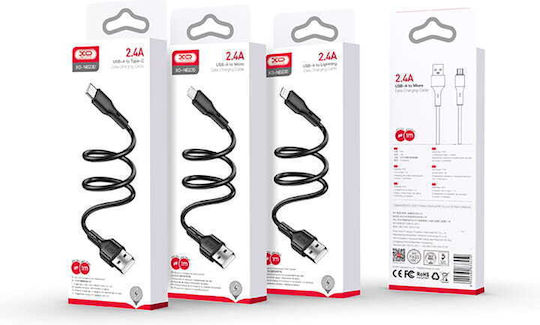 XO USB-A to Lightning Cable 60W Λευκό 1m (XO-NB230I-W)