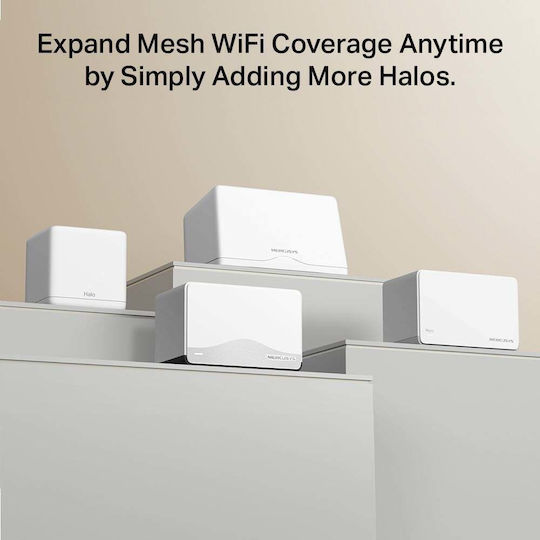 Mercusys Halo H27BE BE3600 WiFi Mesh Network Access Point Wi‑Fi 5 Dual Band (2.4 & 5GHz) in Triple Kit