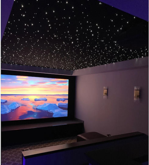 Globostar Lumofibra 79613 Optical Fiber System Kit 150pcs Φ1mm X L200cm & Rf Wireless Controller Led 5w 200lm 1° Ac 220-240v Ip20 Multicolor Rgb W11.5 X D9 X H4cm 2 Years Warranty