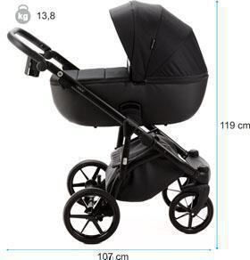 Adamex Nola Natura Adjustable 2 in 1 Baby Stroller Suitable for Newborn Cappuccino 14.2kg