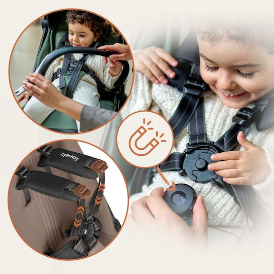 Lionelo Bess Baby Stroller Suitable for Newborn Green 7.5kg