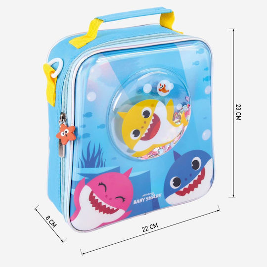 Cerda Baby Shark Geantă De Prânz Școlară De Mână Albastră Baby Shark 22x8x23cm