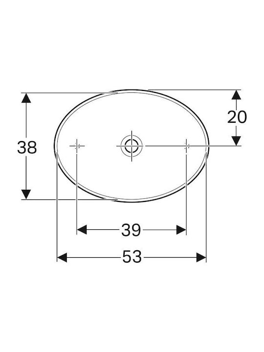 Geberit VariForm Надеждна мивка Порцелан 55x40x11см Бял