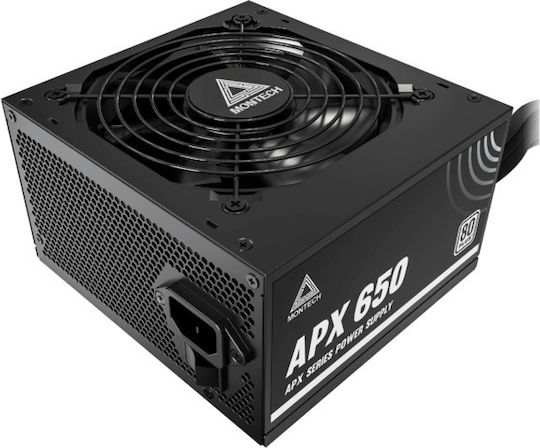Montech APX 650W 650W Черен Компютърно захранване Пълен кабел