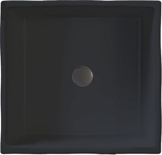 Sanitec Lithos Countertop Sink made of Synthetic Material 40.5x40.5x13cm White