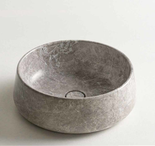 Fossil Επικαθήμενος Νιπτήρας Μαρμάρινος 42x42x14cm Tundra Grey Fossil Επικαθήμενος Νιπτήρας Μαρμάρινος 42x42x14cm Tundra Grey