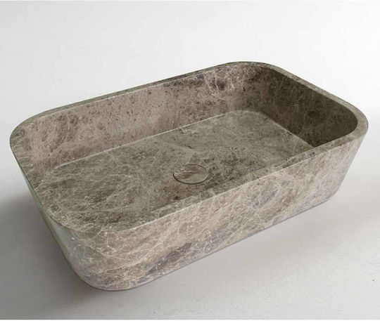 Fossil Επικαθήμενος Νιπτήρας Μαρμάρινος 60x38cm Emperador Pale Fossil Επικαθήμενος Νιπτήρας Μαρμάρινος 60x38cm Emperador Pale