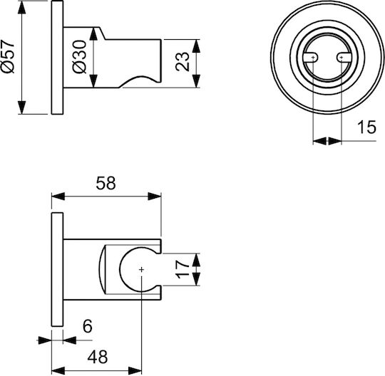 Ideal Standard Idealrain Suport de duș Black