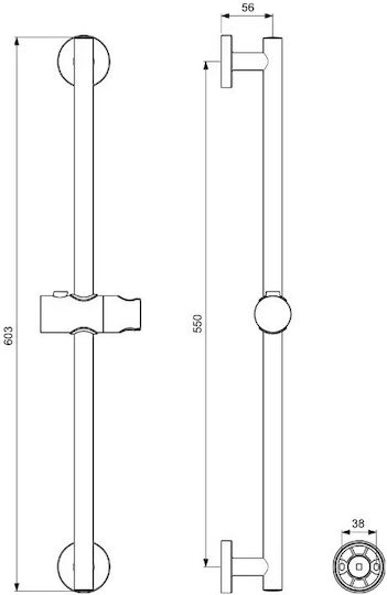 Ideal Standard Idealrain Shower Slider Rail