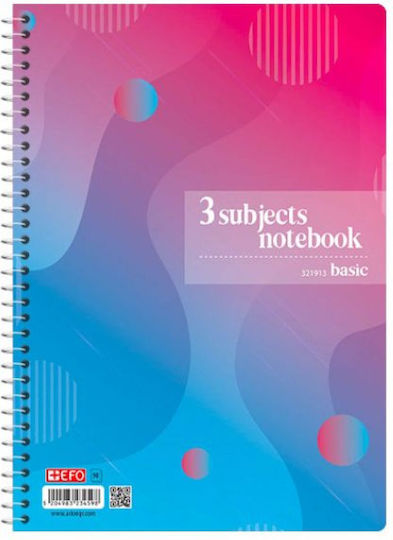 +Efo Spiral Notebook Ruled A4 60 Sheets 2 Subjects 1pcs (Μiscellaneous Designs)