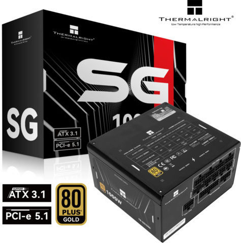 Thermalright TR-SG1000 1000W Black Computer Power Supply Full Modular 80 Plus Gold