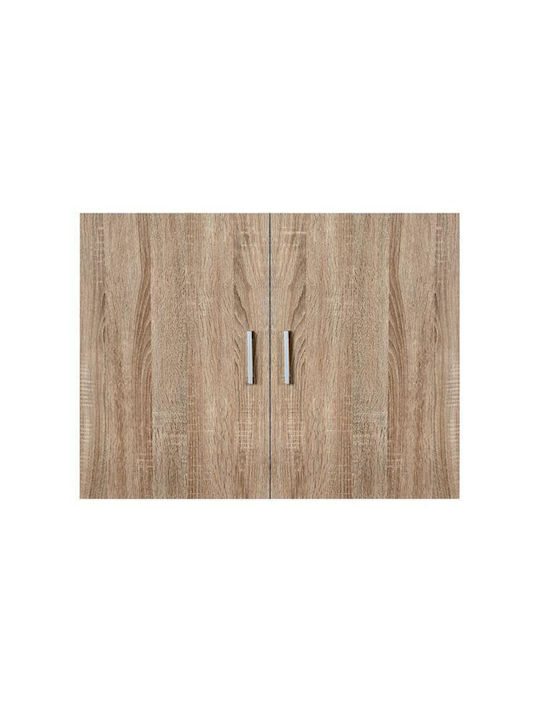 HomeMarkt Jaslyn Rechteckige Loft-Schrank aus Spanplatte Sonoma 80x60x42cm HM350.02