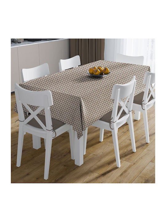 Dimcol Tablecloth Stain Resistant Houndstooth 473 Beige 140x180cm