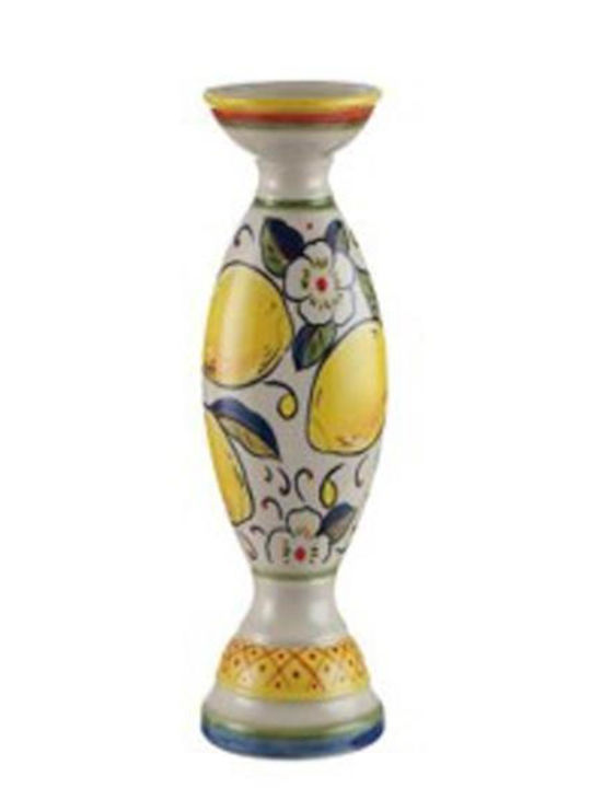 Ceramic Candle Holder in Beige Colour 10.2x30x10.2cm