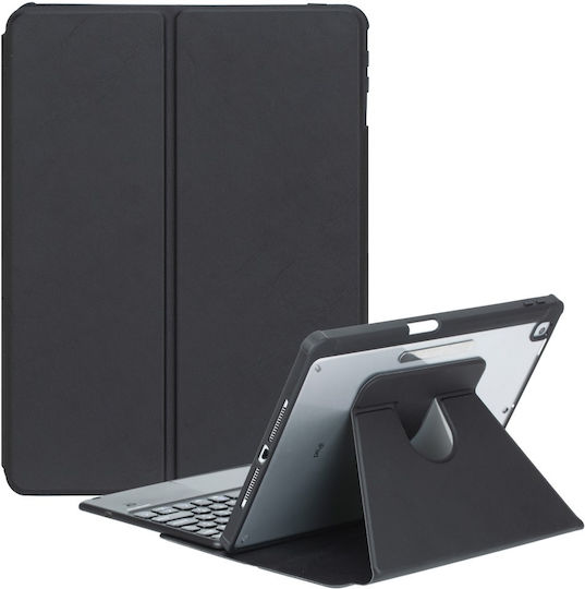 Θήκη Πληκτρολόγιο Ipad 11" 2025 A16 11ης Γενιάς Ipad 10 9" 2022 10ης Γενιάς Περιστρεφόμενο Δερμάτινο Touchpad 360° Στα Αγγλικά Us Μαύρο