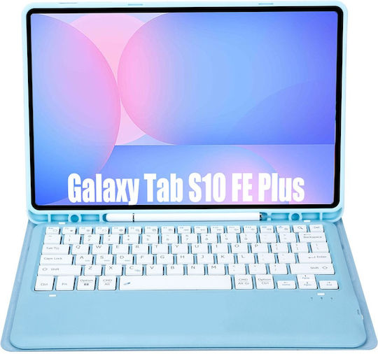 Bluetooth Keyboard Case Samsung Galaxy Tab S10 Fe+ X620 X626b In English US Blue