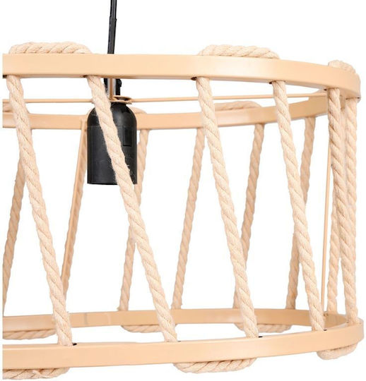 Ostaria Pendant Light Black with Rope for Socket E27