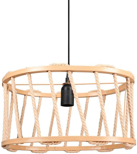 Ostaria Pendant Light Black with Rope for Socket E27