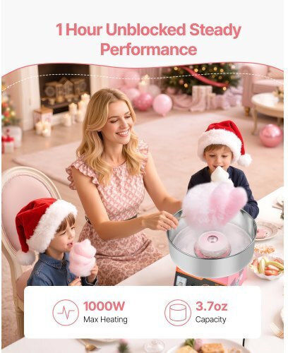 Vevor Commercial Cotton Candy Machine 1000W 3500cm