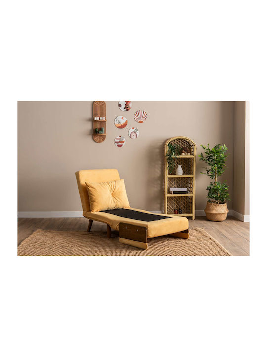 Cosmo Single Πολυθρόνα Κρεβάτι Mustard 70x42x65cm