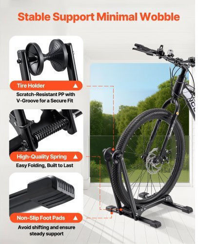 Vevor Foldable Bike Rack 20 To 29 Inch Mountain & Road Bikes Storage Stand