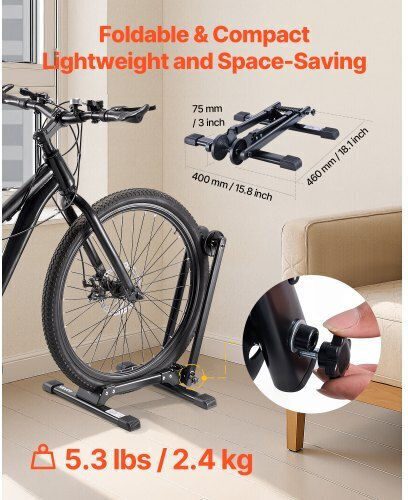 Vevor Foldable Bike Rack 20 to 29 Inch Mountain & Road Bike Storage 2 Pack