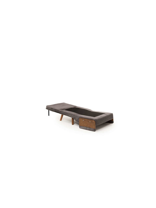 Cosmo Single Πολυθρόνα Κρεβάτι Grey 70x42x65cm