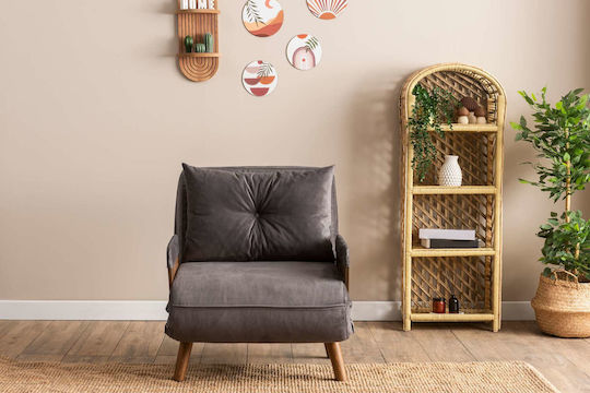 Cosmo Single Πολυθρόνα Κρεβάτι Grey 70x42x65cm