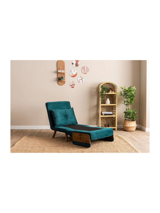 Cosmo Single Armchair Bed Petrol Green 70x42x65cm