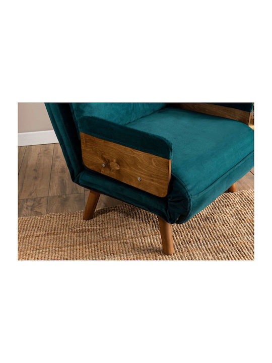 Cosmo Single Armchair Bed Petrol Green 70x42x65cm