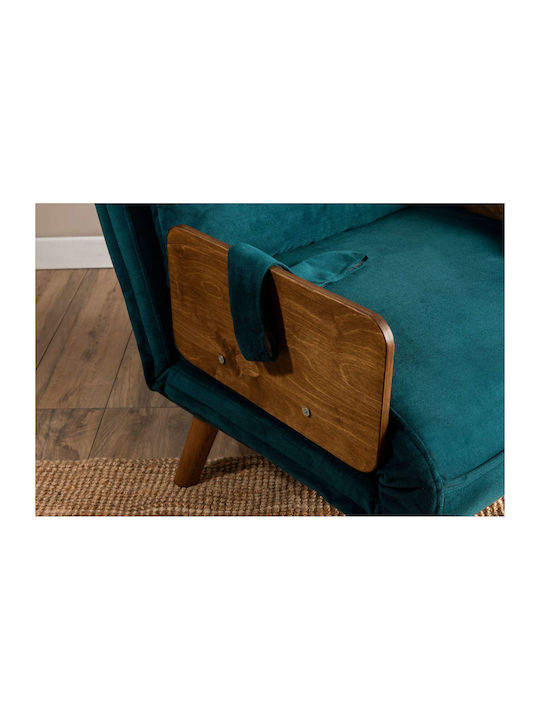 Cosmo Single Armchair Bed Petrol Green 70x42x65cm