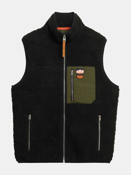 'vintage Retro Ärmellos Jacke Schwarz