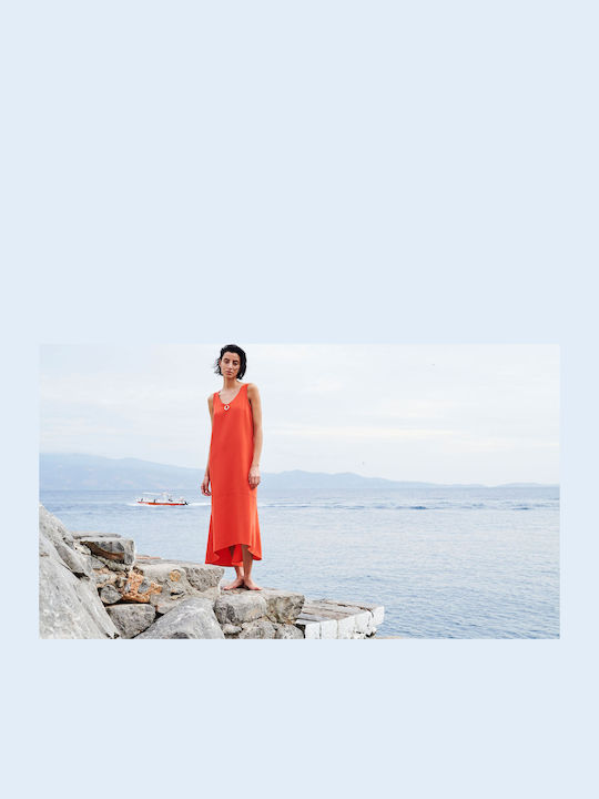 Summer Midi Dress Orange