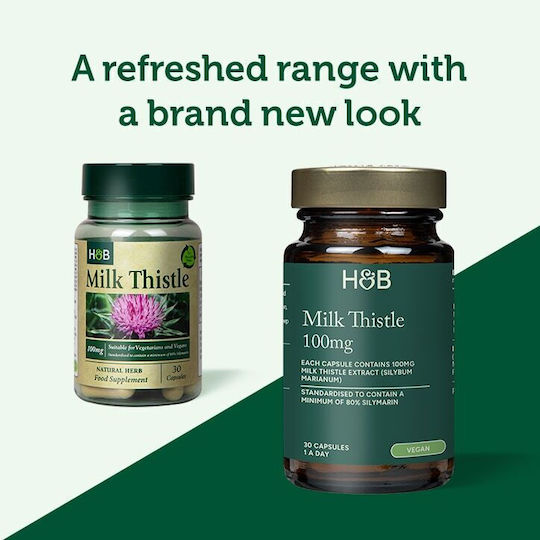 Holland & Barrett Milk Thristle 100mg 30 capace Natural - Natural