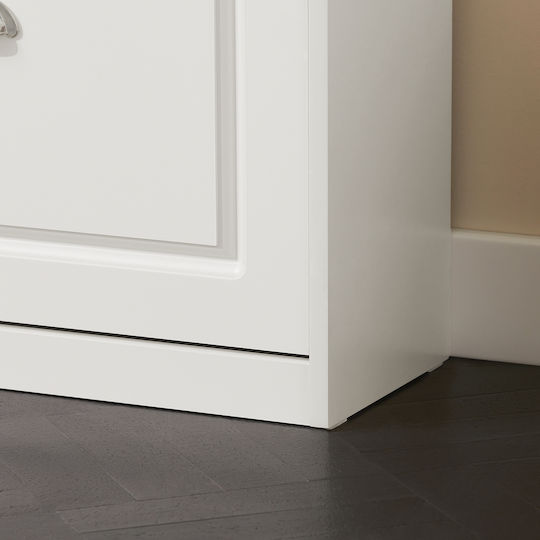 Entry Furniture with Bench White 60x24x51cm
