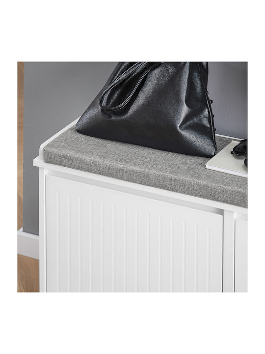 Entry Furniture with Bench White 100x26x46cm