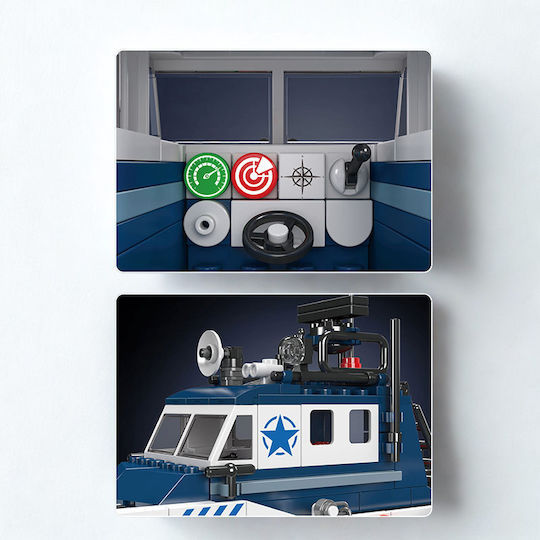 Mould King Τουβλάκια Police Boat για 8+ Ετών 413τμχ