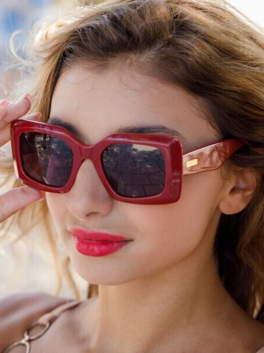 Miss Oh Feminini Ochelari de soare cu Burgundy Cadru și Burgundy Lentilă MO53 C2