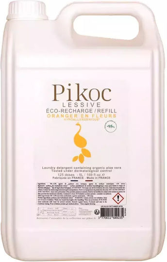 Pikoc Lichid Detergent pentru Sensibil, Culori & Alb Haine 5lt (125 Cupe de măsurare)